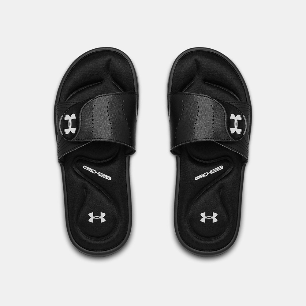 Under Armour Black & White Womens UA Ignite IX Slides